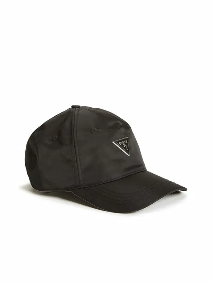 WomenMen GUESS Hats and Scarves Certosa Nylon Baseball Hat Black Floral Print