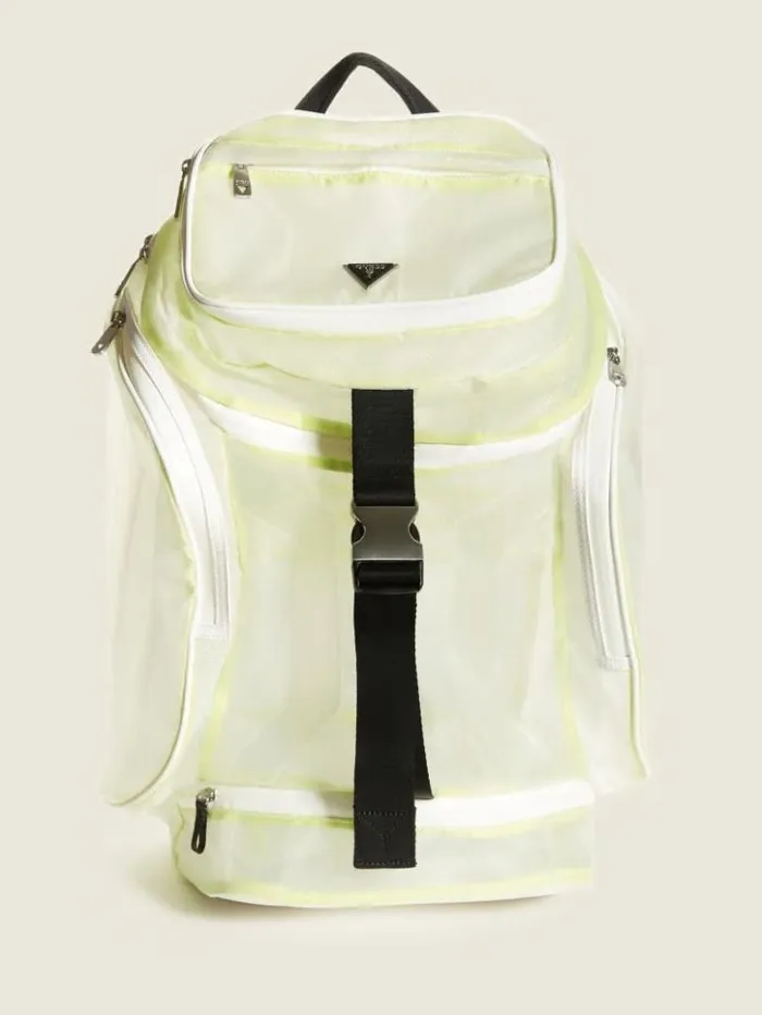 WomenMen GUESS Luggage and Travel Bags Certosa Utility Backpack White Multi