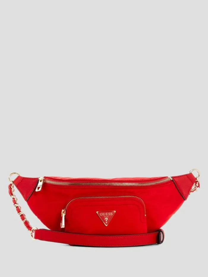 WomenMen GUESS Luggage and Travel Bags Eco Gemma Belt Bag Passion Red