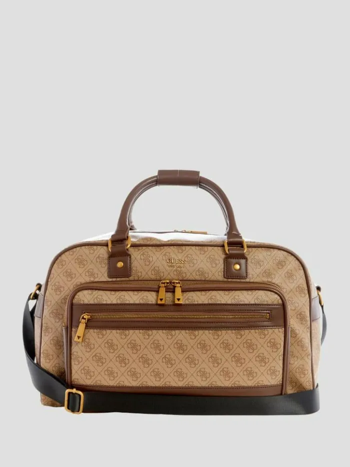 WomenMen GUESS Luggage and Travel Bags Keith Duffel Bag Latte