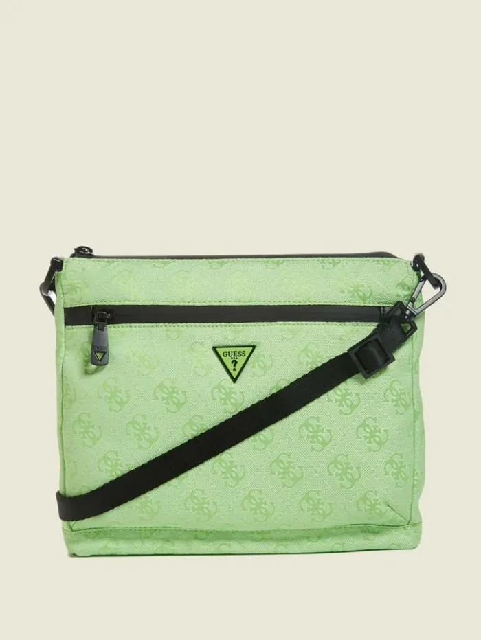 WomenMen GUESS Luggage and Travel Bags Vezzola Nylon Crossbody Green