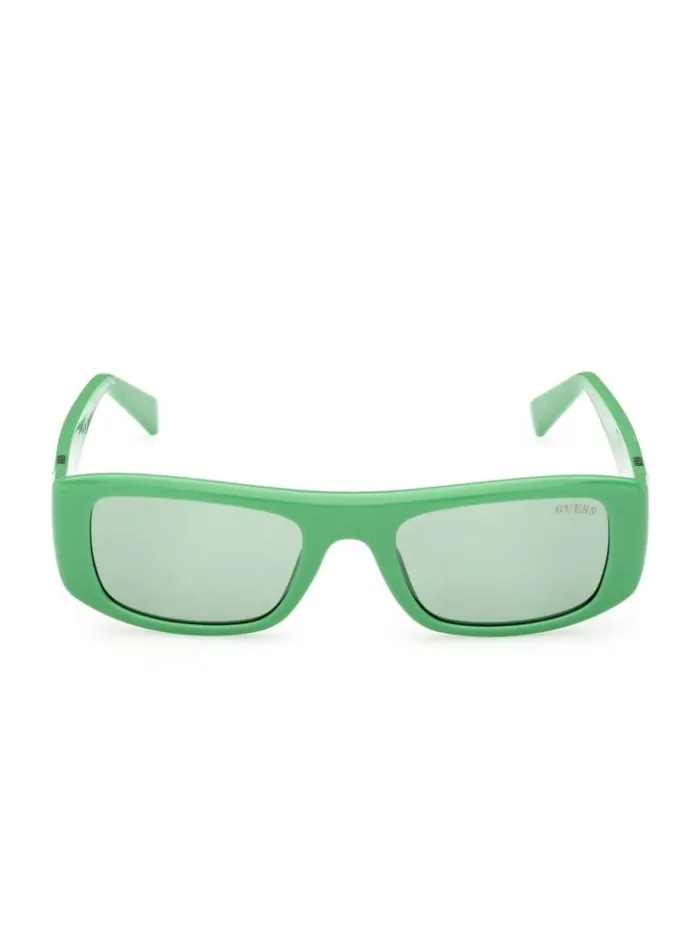 WomenMen GUESS Sunglasses GUESS Originals Rectangle Sunglasses Green