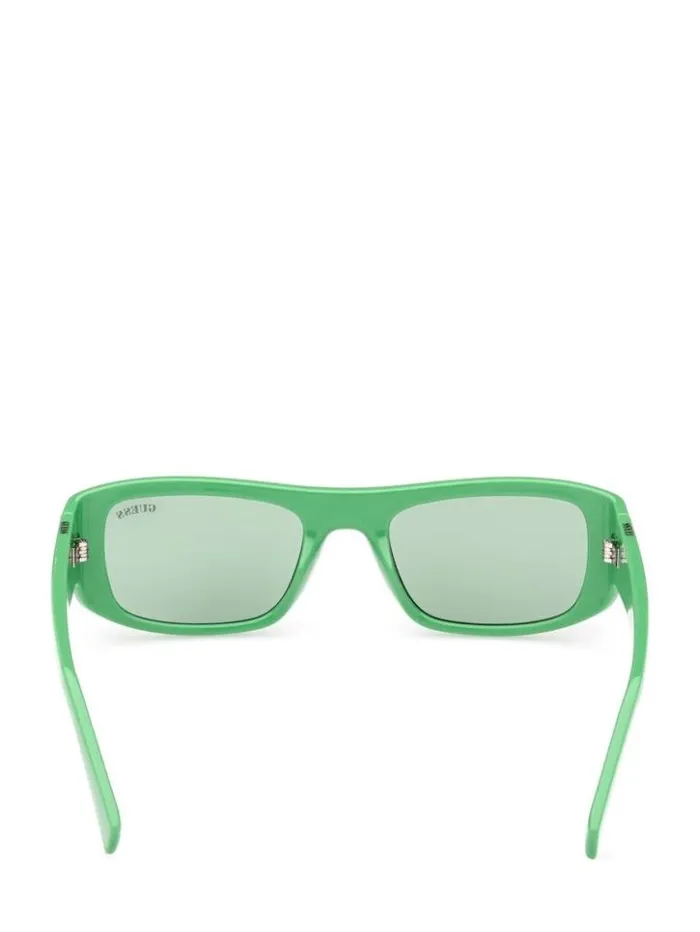 WomenMen GUESS Sunglasses GUESS Originals Rectangle Sunglasses Green