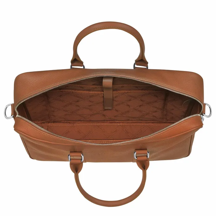 WomenMen Le Foulonn M Briefcase Caramel Longchamp Briefcase