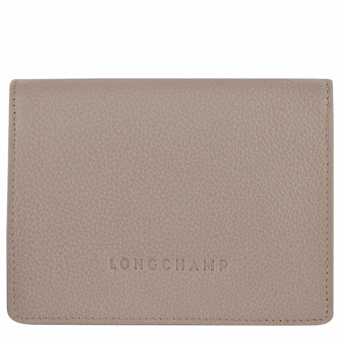 WomenMen Le Foulonn Wallet Turtledove Longchamp Leather Wallets