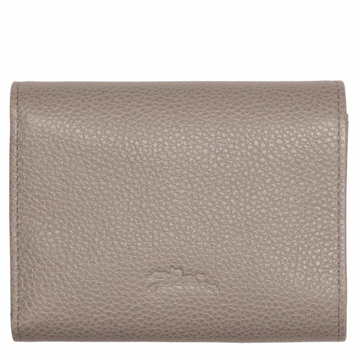 WomenMen Le Foulonn Wallet Turtledove Longchamp Leather Wallets