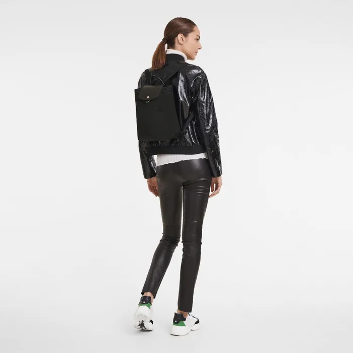WomenMen Le Pliage Green M Backpack Black Longchamp Backpacks