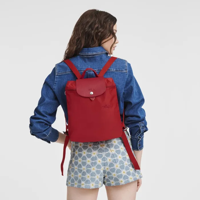 WomenMen Le Pliage Green M Backpack Tomato Longchamp Backpacks