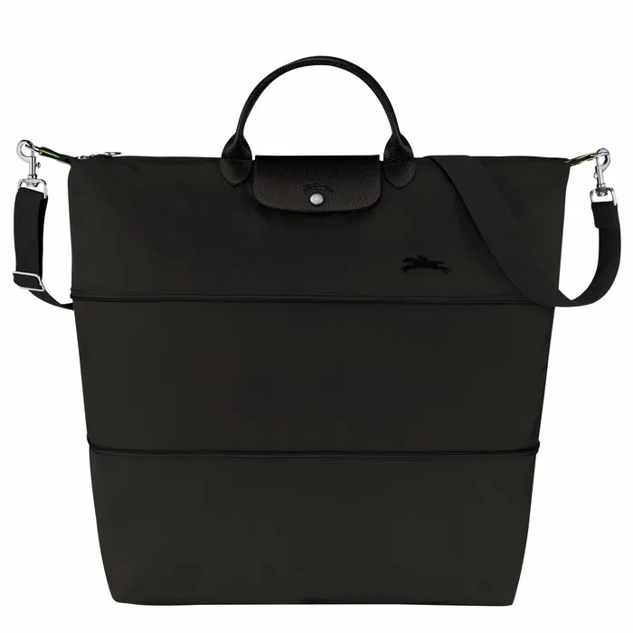WomenMen Le Pliage Green Travel Bag Expandable Black Longchamp Travel Bags