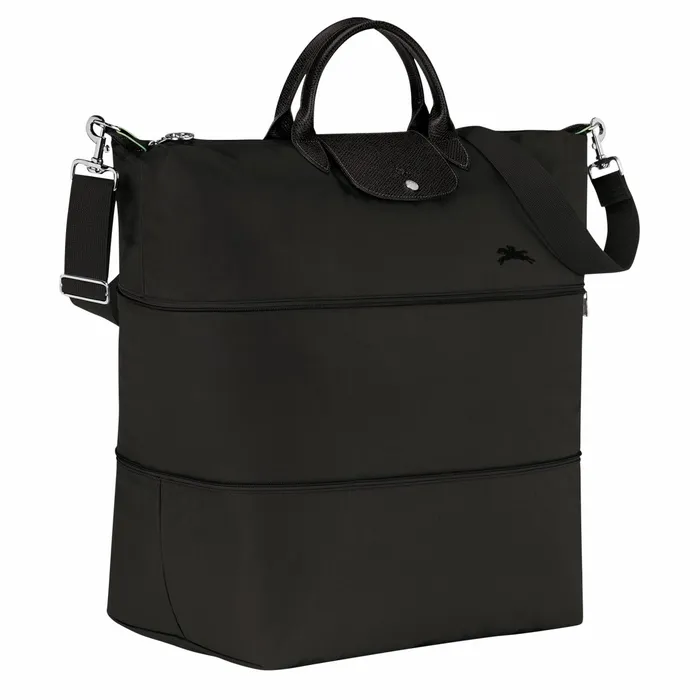 WomenMen Le Pliage Green Travel Bag Expandable Black Longchamp Travel Bags