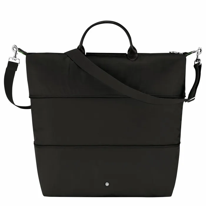 WomenMen Le Pliage Green Travel Bag Expandable Black Longchamp Travel Bags