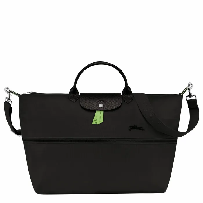 WomenMen Le Pliage Green Travel Bag Expandable Black Longchamp Travel Bags