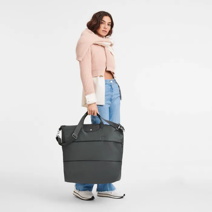WomenMen Le Pliage Green Travel Bag Expandable Graphite Longchamp Travel Bags