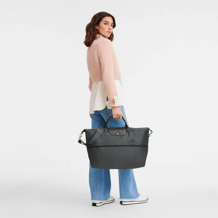 WomenMen Le Pliage Green Travel Bag Expandable Graphite Longchamp Travel Bags