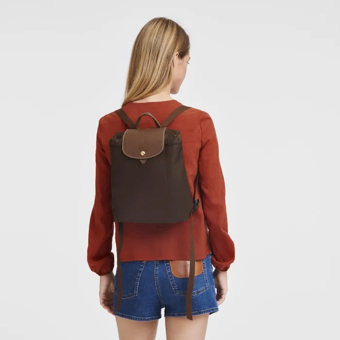 WomenMen Le Pliage Original M Backpack Ebony Longchamp Backpacks