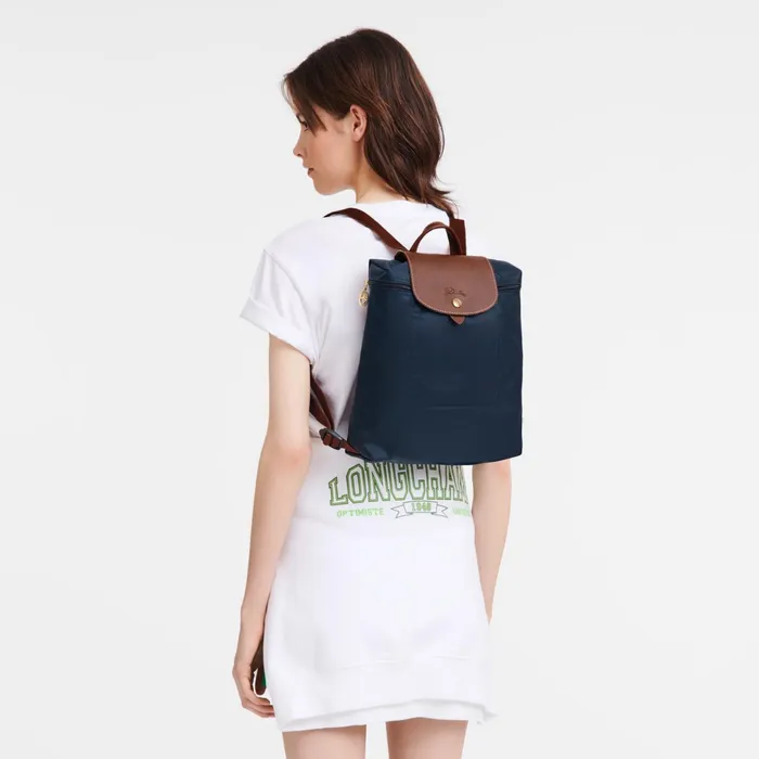 WomenMen Le Pliage Original M Backpack Navy Longchamp Backpacks