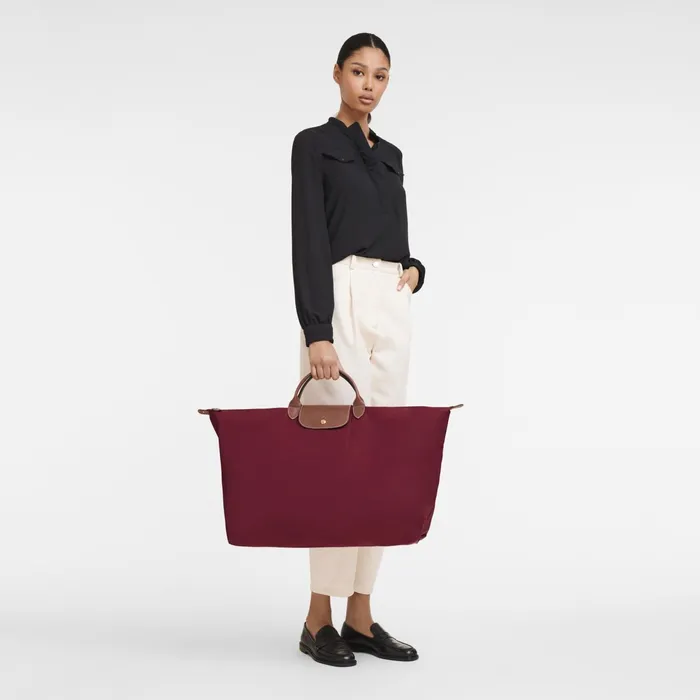 WomenMen Le Pliage Original M Travel Bag Red Longchamp Travel Bags