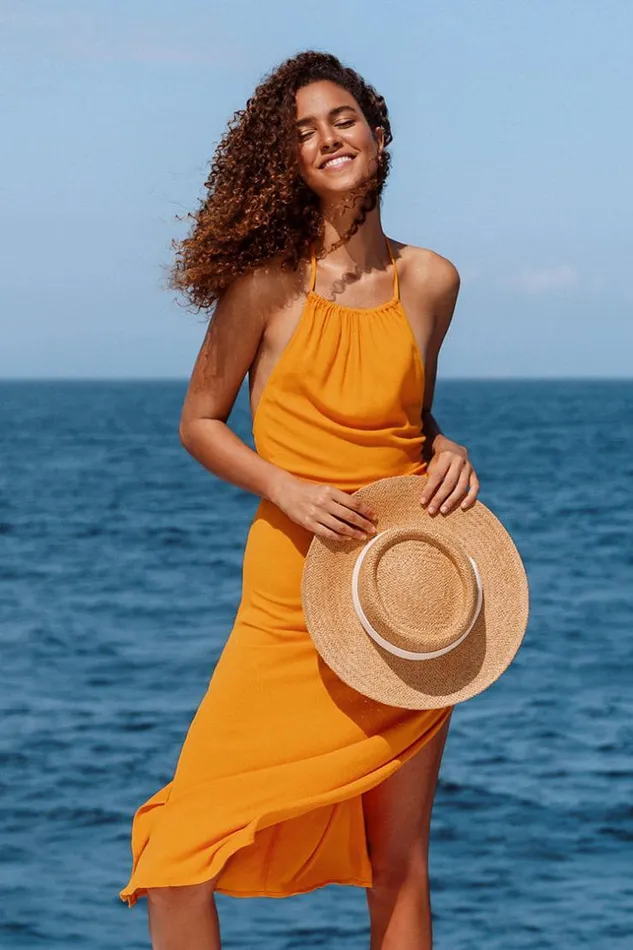 Women Midi Dresses Cupshe Haleigh Orange Backless Split Tea Length Dress Orange Women Midi Dresses Cupshe Haleigh Orange Backless Split Tea Length Dress Orange