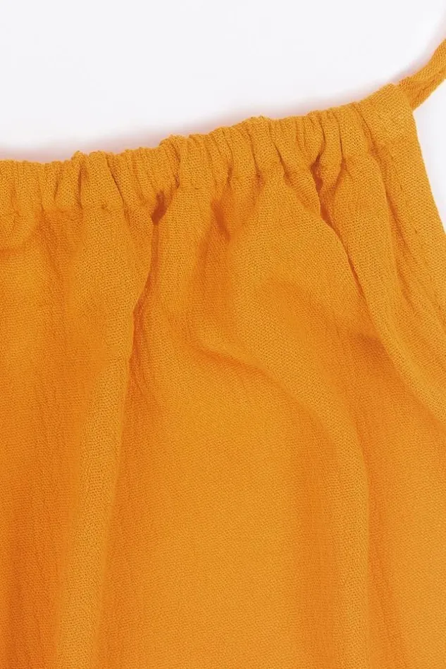 Women Midi Dresses Cupshe Haleigh Orange Backless Split Tea Length Dress Orange