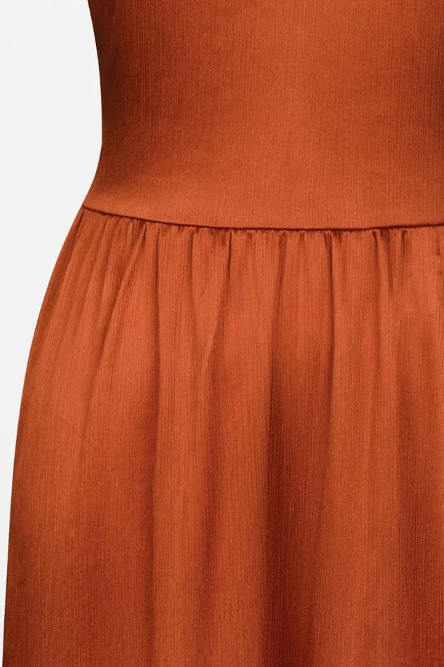 Women Midi Dresses Cupshe Kayli Backless Elastic Waist AShape Dresses Red