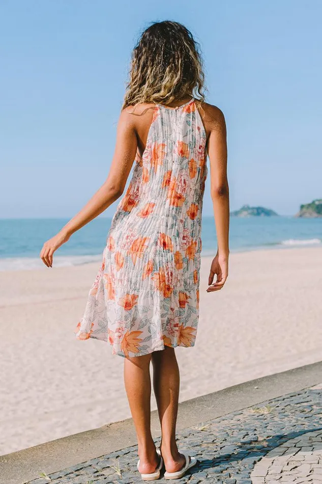Women Midi Dresses Cupshe Kensley Halterneck AShape Dress Multicolor