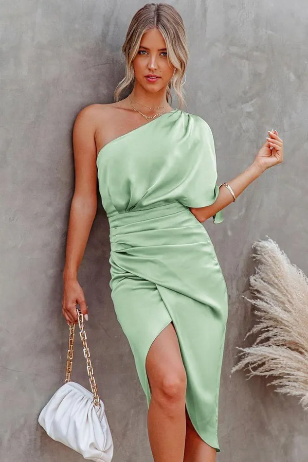 Women Midi Dresses Cupshe Ramla Sheath Oneshoulder Light Green Dress Light Green Women Midi Dresses Cupshe Ramla Sheath Oneshoulder Light Green Dress Light Green