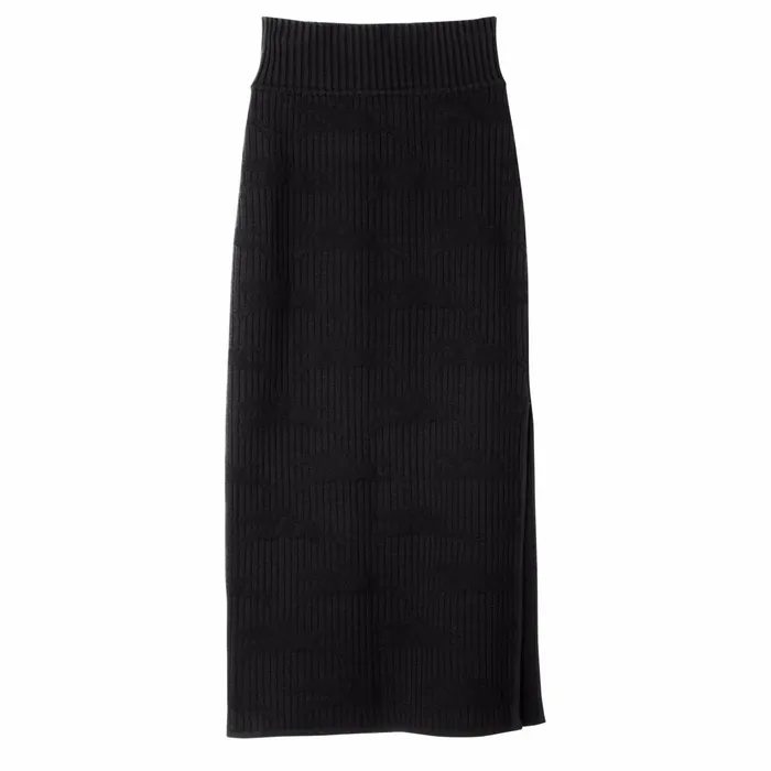 Women Midi Skirt Black Longchamp Dresses and Skirts