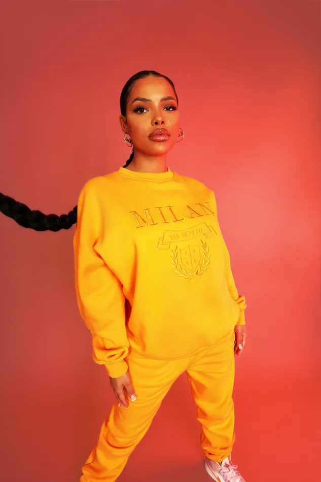 Women Milan Tonal Embroidered Sweatshirts Mango Kaiia Orange Public Desire Sweatshirt and Hoodies Women Milan Tonal Embroidered Sweatshirts Mango Kaiia Orange Public Desire Sweatshirt and Hoodies