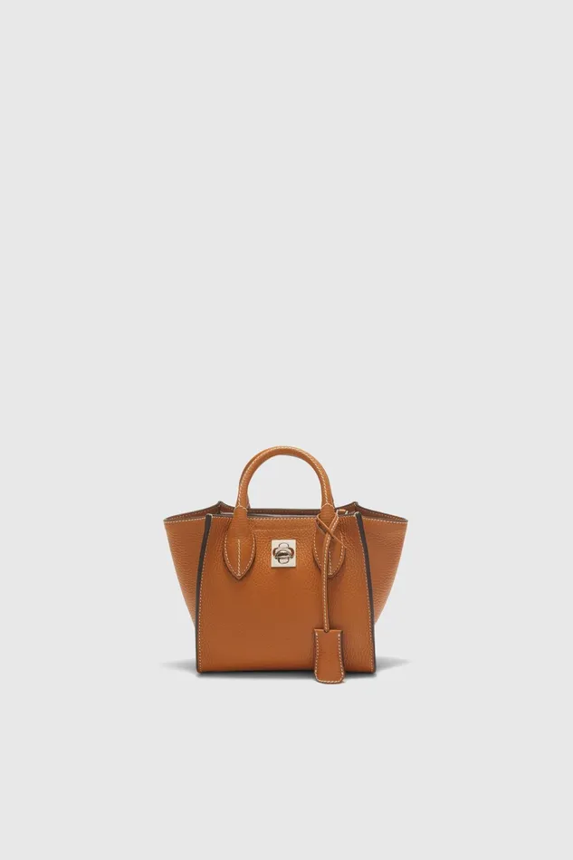 Women Mini Bags Ermanno Scervino Calfskin Leather Bag Mini Maggie In Brown 8211 Ermanno Scervino Brown Women Mini Bags Ermanno Scervino Calfskin Leather Bag Mini Maggie In Brown 8211 Ermanno Scervino Brown