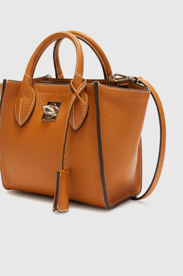 Women Mini Bags Ermanno Scervino Calfskin Leather Bag Mini Maggie In Brown 8211 Ermanno Scervino Brown