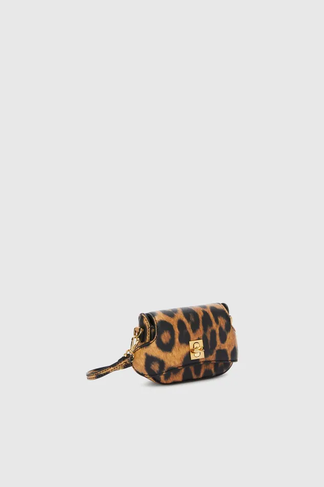 Women Mini Bags Ermanno Scervino Designer Animalier Print Mini Audrey 8211 Ermanno Scervino Leopard Print