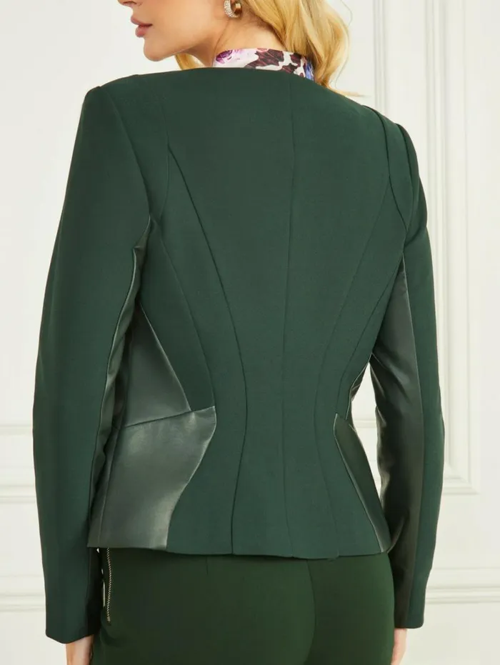 Women Mirta ZipUp Blazer Chenille Green Marciano Jackets Women Mirta ZipUp Blazer Chenille Green Marciano Jackets