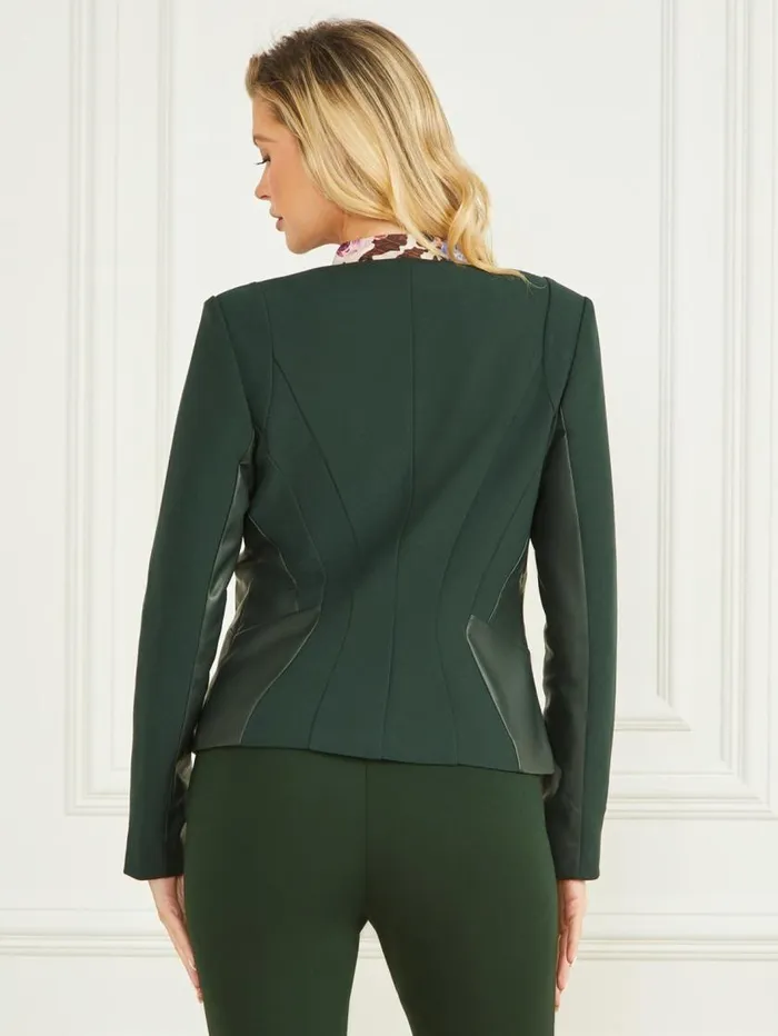 Women Mirta ZipUp Blazer Chenille Green Marciano Jackets Women Mirta ZipUp Blazer Chenille Green Marciano Jackets