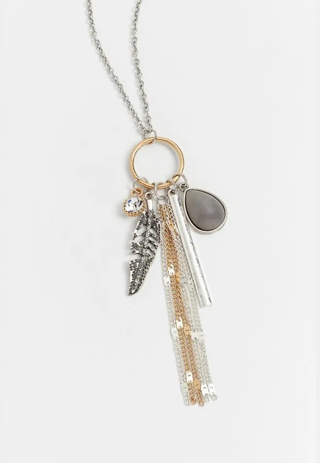 Women Mix Metal Cluster Pendant Necklace Maurices Jewelry
