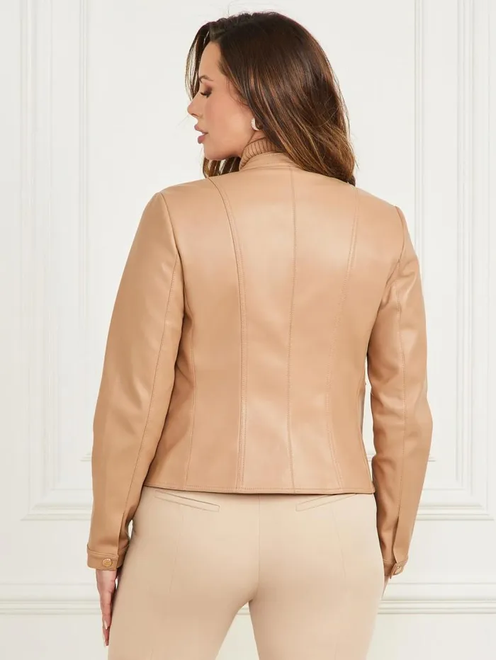 Women Monica FauxLeather Moto Jacket Blonde Ambition Marciano Jackets Women Monica FauxLeather Moto Jacket Blonde Ambition Marciano Jackets