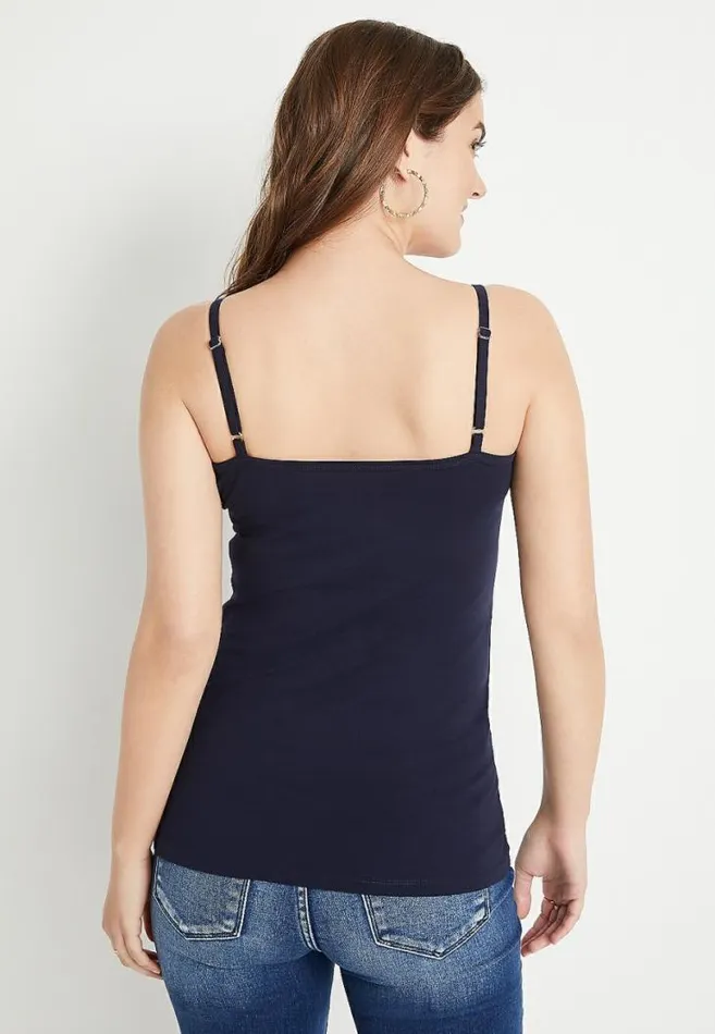 Women Navy Blue Strappy Front Cami Maurices Tops