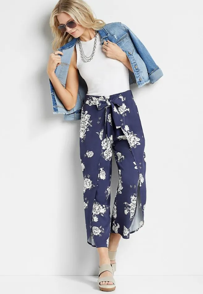 Women Navy Flyaway Pant Maurices Bottoms
