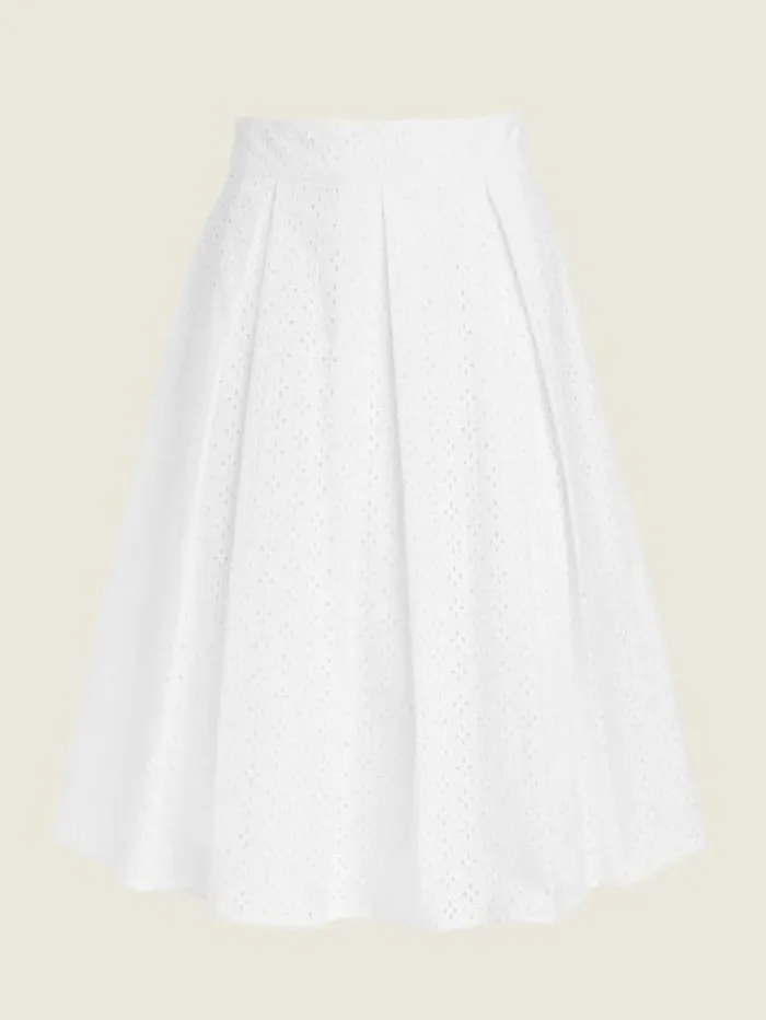 Women Nelia Eyelet Skirt Blanc Pur Marciano Bottoms Women Nelia Eyelet Skirt Blanc Pur Marciano Bottoms