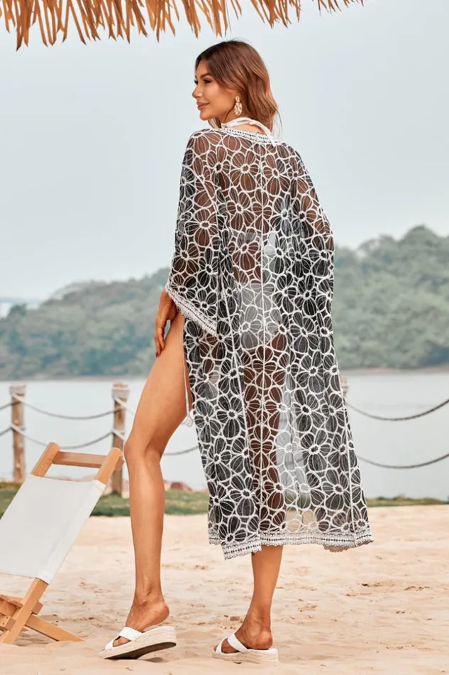Women New In Dresses Cupshe Kaleigh Vneck Flared Sleeve Open Front Kimono Multicolor