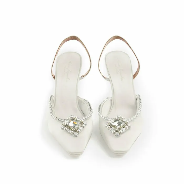 Women Nia White Heels Nana Jacqueline Bridal