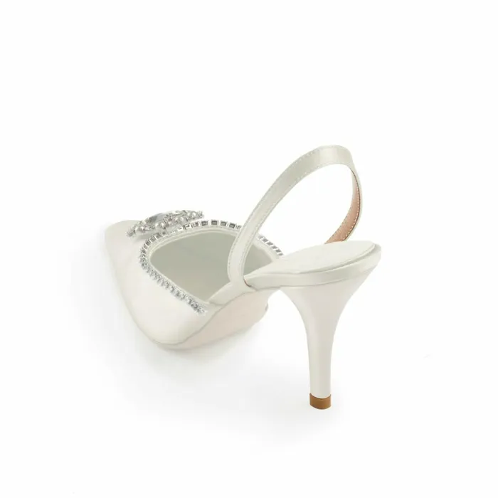 Women Nia White Heels Nana Jacqueline Bridal