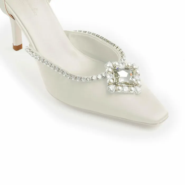 Women Nia White Heels Nana Jacqueline Bridal