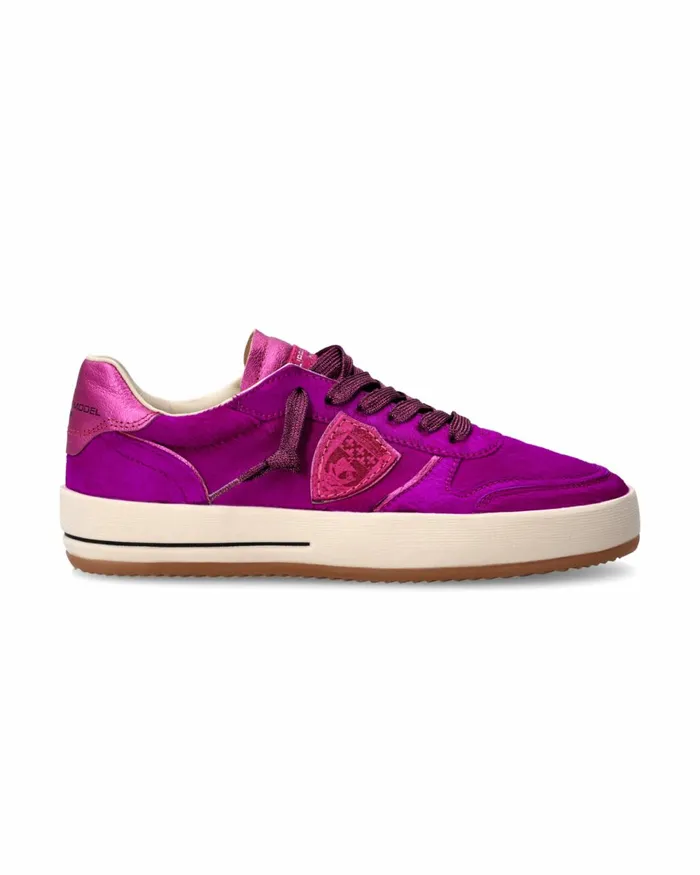 Women Nice Sneakers Fuchsia Shoes Philippe Model Paris Casual