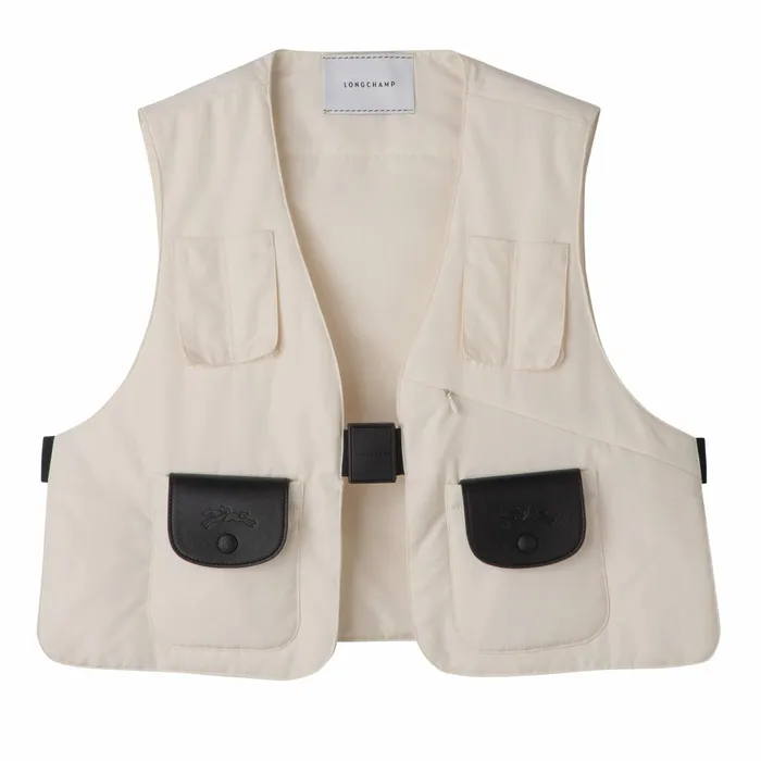 Women No Sleeve Top Ecru Longchamp Tops and Blouses