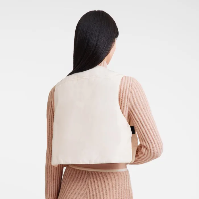 Women No Sleeve Top Ecru Longchamp Tops and Blouses