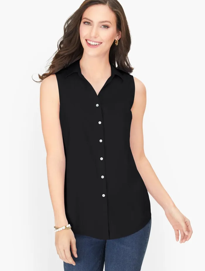 Women Non Iron Talbots Perfect Shirt Black
