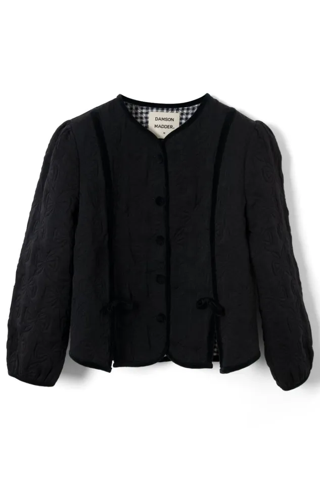 Women Occasion Wear Damson Madder Diana Quilted Jacket 8211 Black