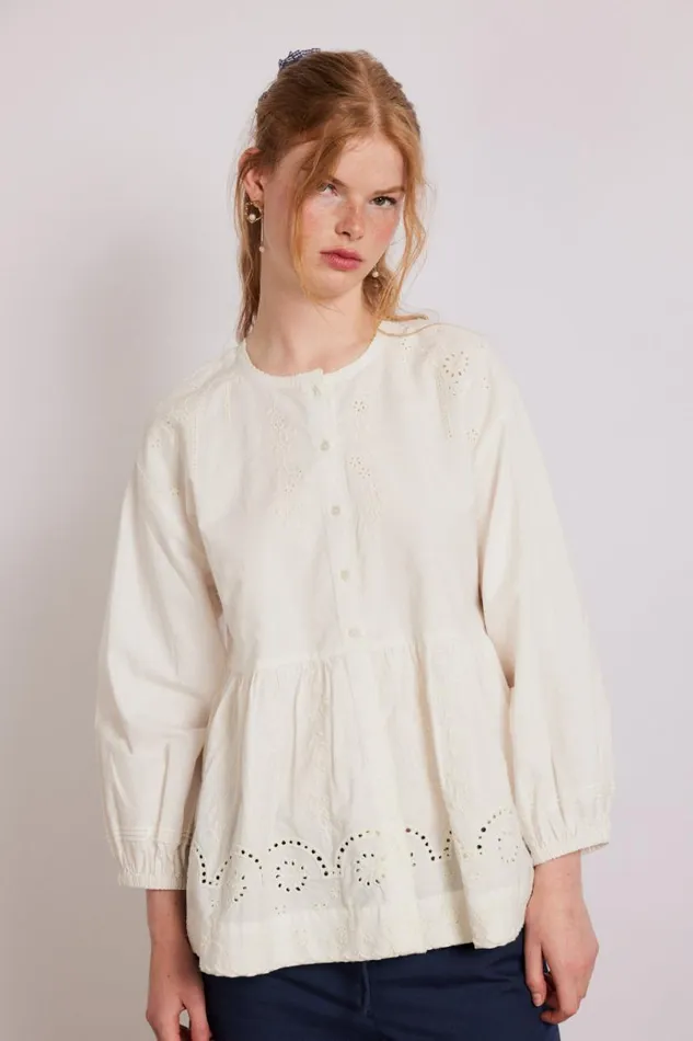 Women Occasion Wear Damson Madder Gretchen Blouse 8211 White