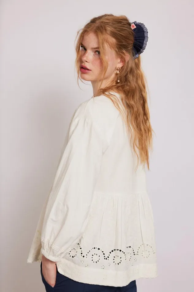 Women Occasion Wear Damson Madder Gretchen Blouse 8211 White