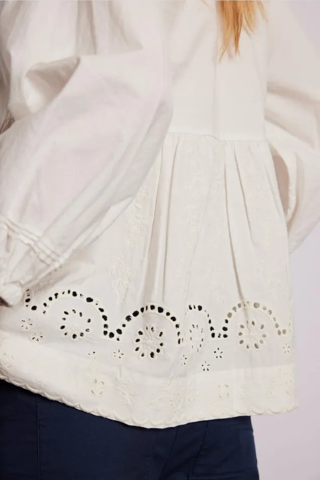 Women Occasion Wear Damson Madder Gretchen Blouse 8211 White